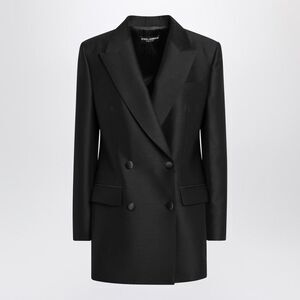 Dolce&Gabbana Black Double-Breasted Wool Jacket